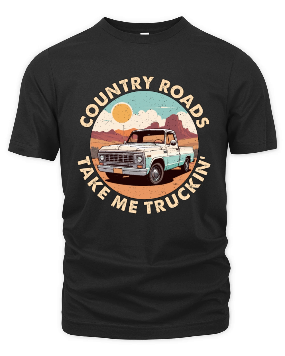 Pickup Truck Country Roads Take Off-Road Vehicle Organic Unisex T-shirt