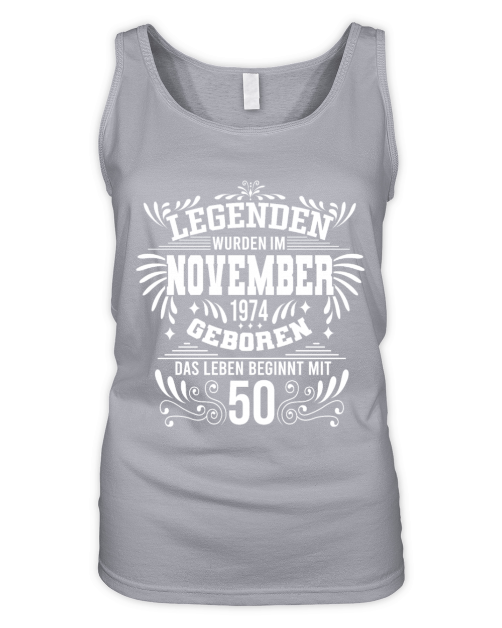50 Birthday Legends Born 1974 November Retro Organic Women's Tank Top