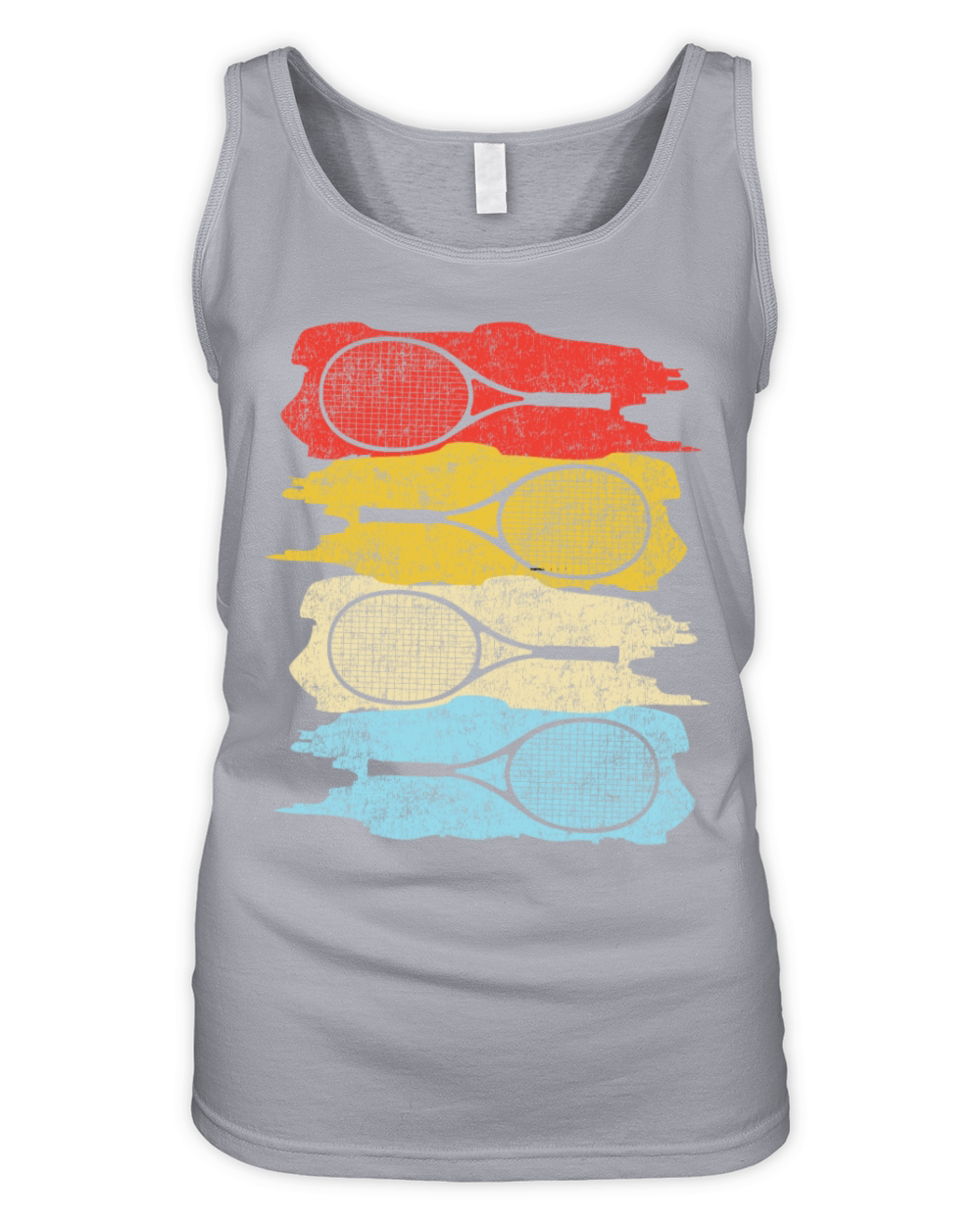 Funny Tennis Player Racket Retro Organic Women's Tank Top
