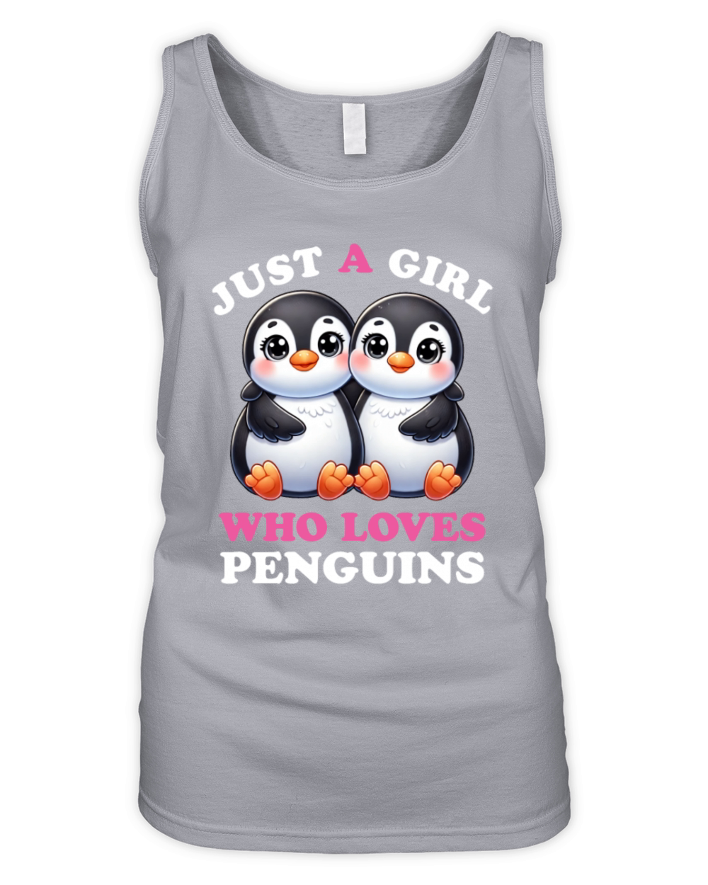 Just a Girl who Loves Penguins Women Penguin Lover Organic Women's Tank Top