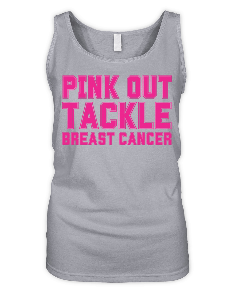 Pink Out Tackle Breast Cancer Support Organic Women's Tank Top