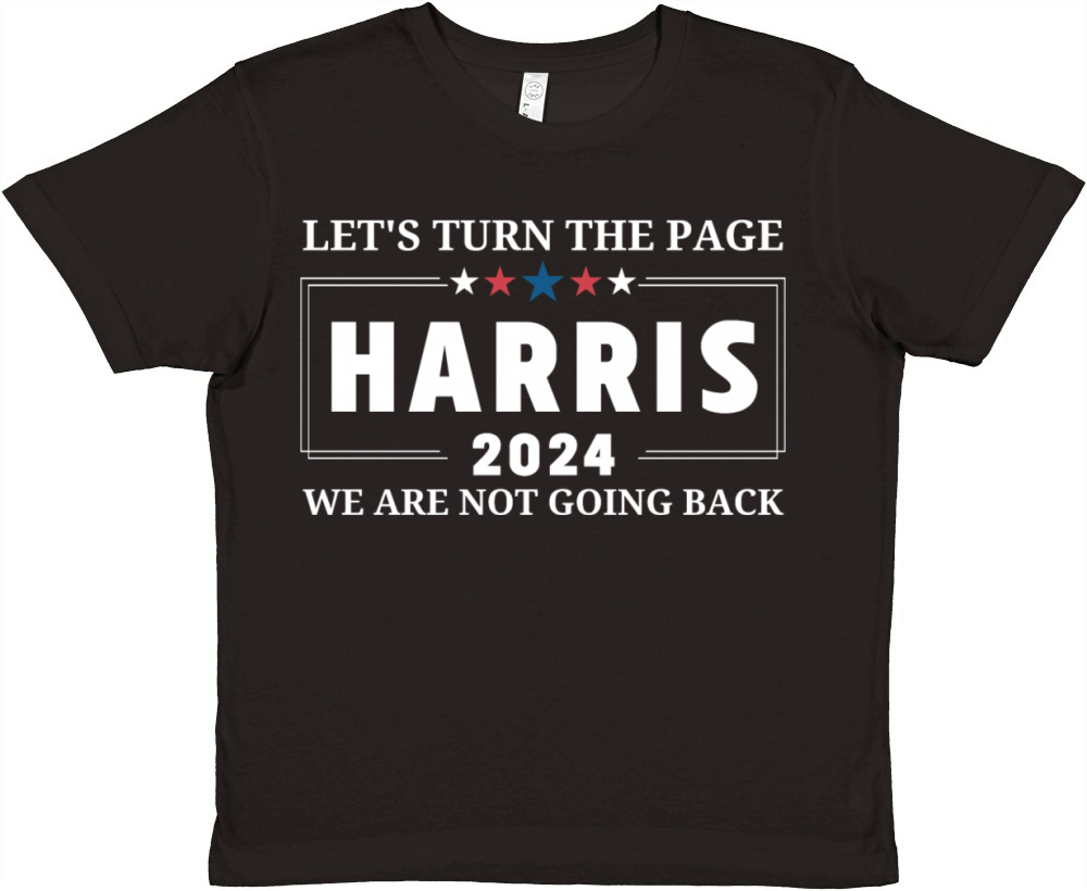 Lets Turn The Page Harris 2024 Premium Kids Crewneck T-shirt
