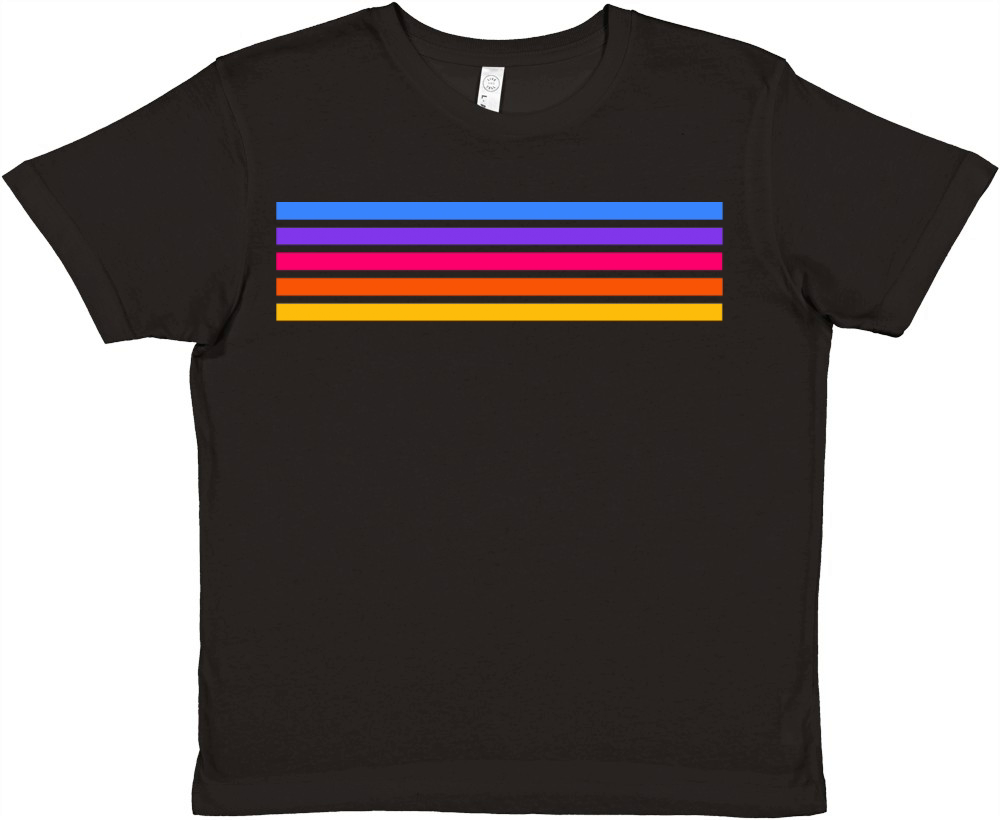 Retro stripe design with vintage vibe Premium Kids Crewneck T-shirt