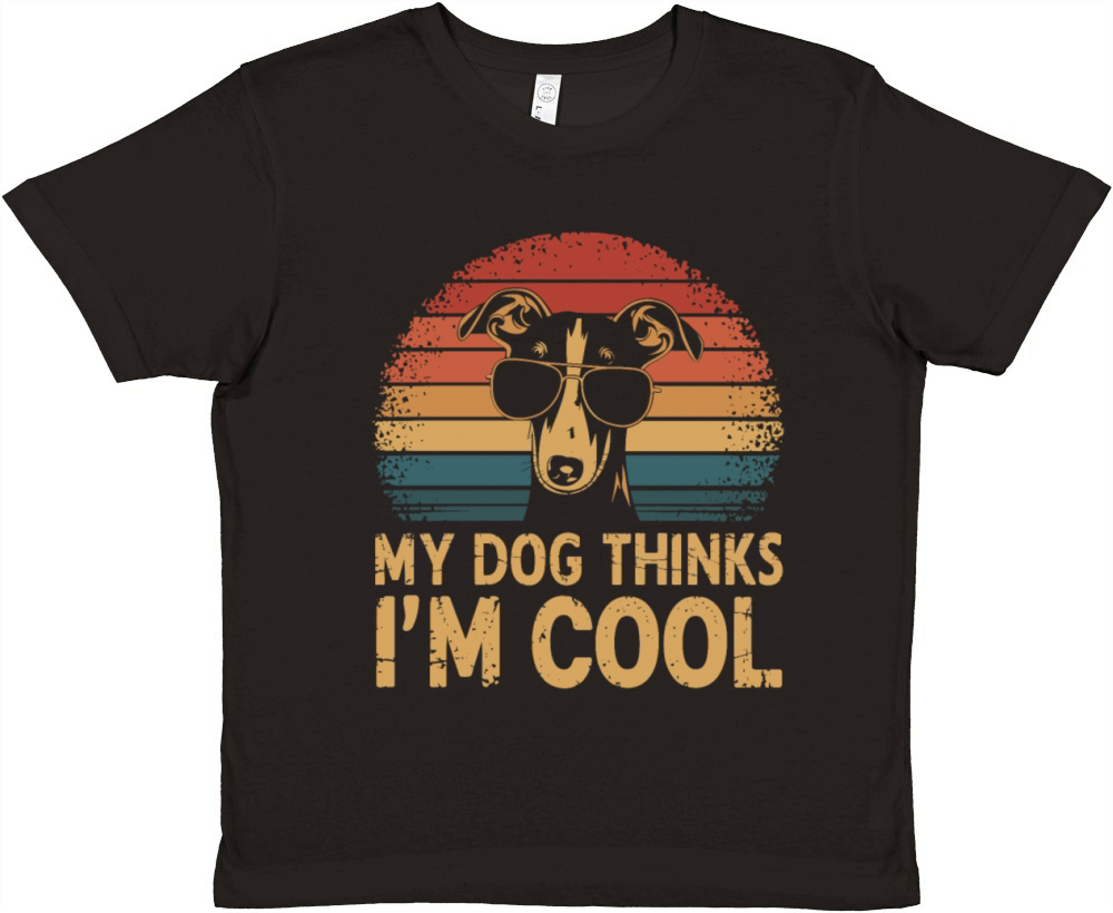 Whippet Dog My Dog Thinks Im Cool Premium Kids Crewneck T-shirt