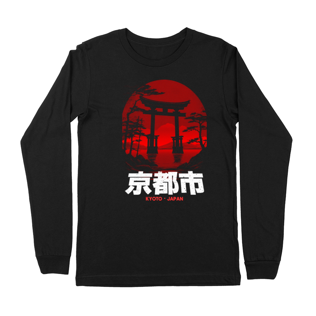 Kyoto City Japan Torii Honshu Kansai Region Nippon Premium Long Sleeve