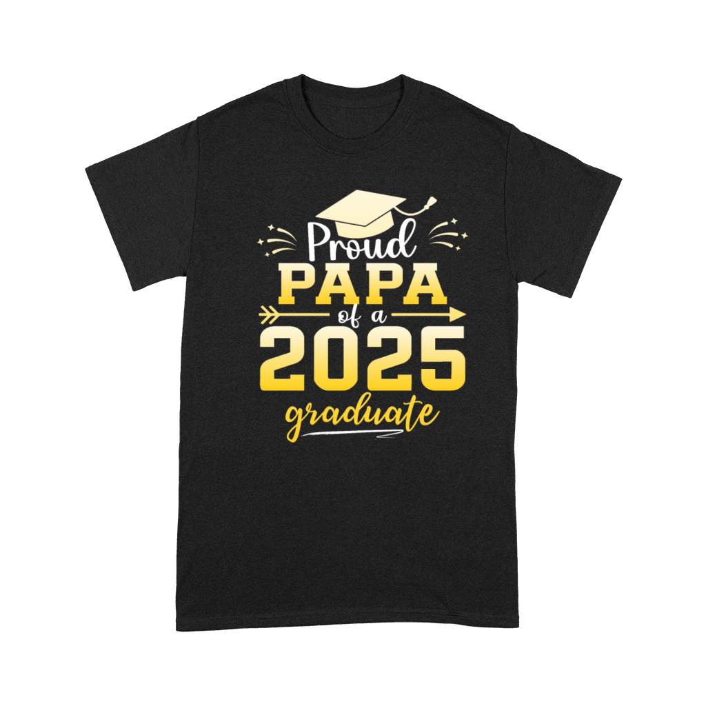 Proud Papa Of A Class Of 2025 Graduate Graduation Premium T-shirt