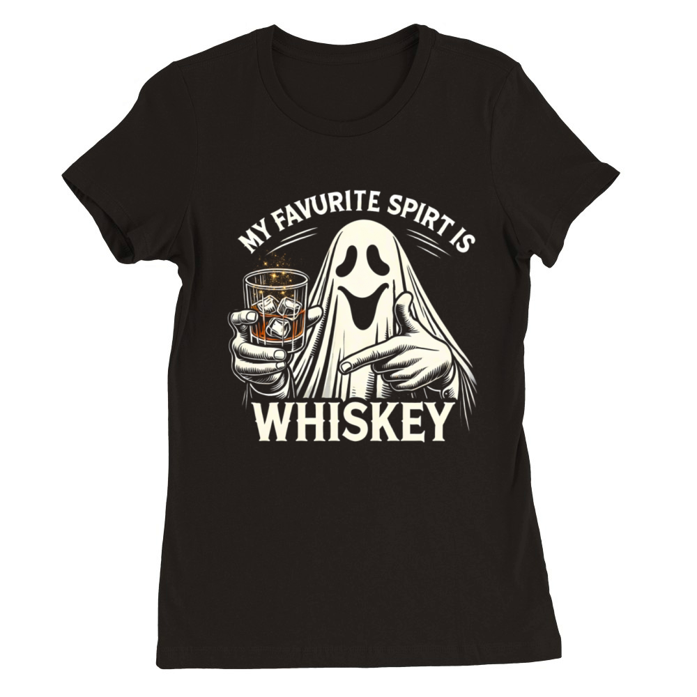 My Favorite Spirit is Whiskey retro Whiskey Lover Premium Womens Crewneck T-shirt
