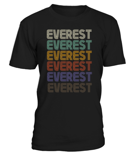EVEREST First Name Retro Pattern Vintage Stylet T-Shirt Unisex