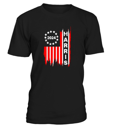 Kamala Harris 2024 PNG Vintage Us Flag T-Shirt Unisex