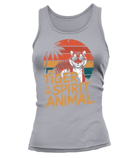 The Tiger Is My Spirit Animal Retro Sunset Tank top Woman