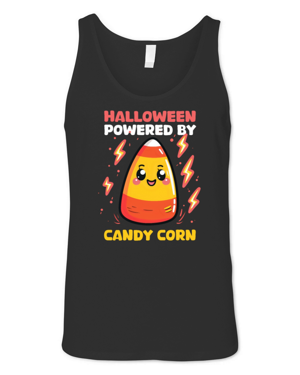 Candy Corn Halloween Powered By Candy Corn Unisex Jersey Tank