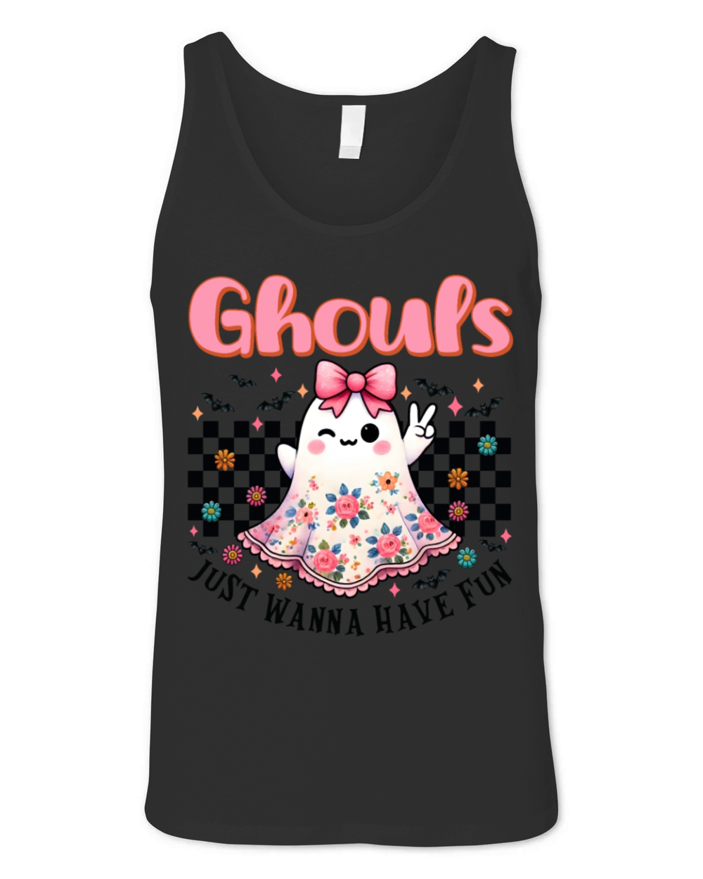 Groovy Halloween Ghouls Just Wanna Have Fun Dancin Unisex Jersey Tank