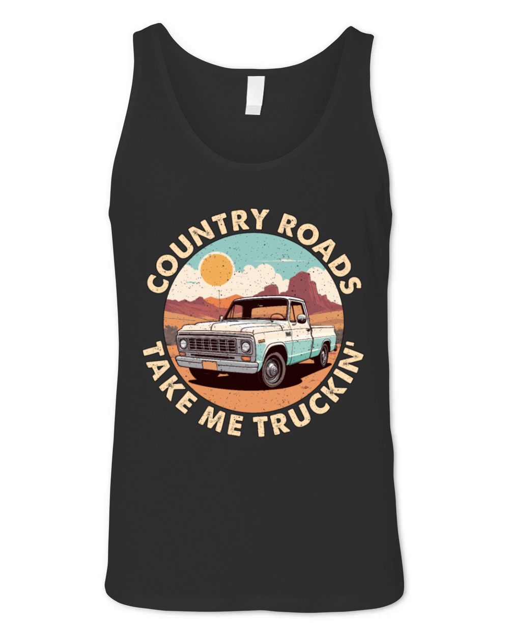 Pickup Truck Country Roads Take Off-Road Vehicle Unisex Jersey Tank