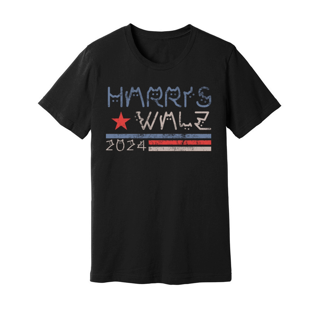 Harris Walz Waltz 2024 Retro Vintage Distressed Unisex Jersey Tee