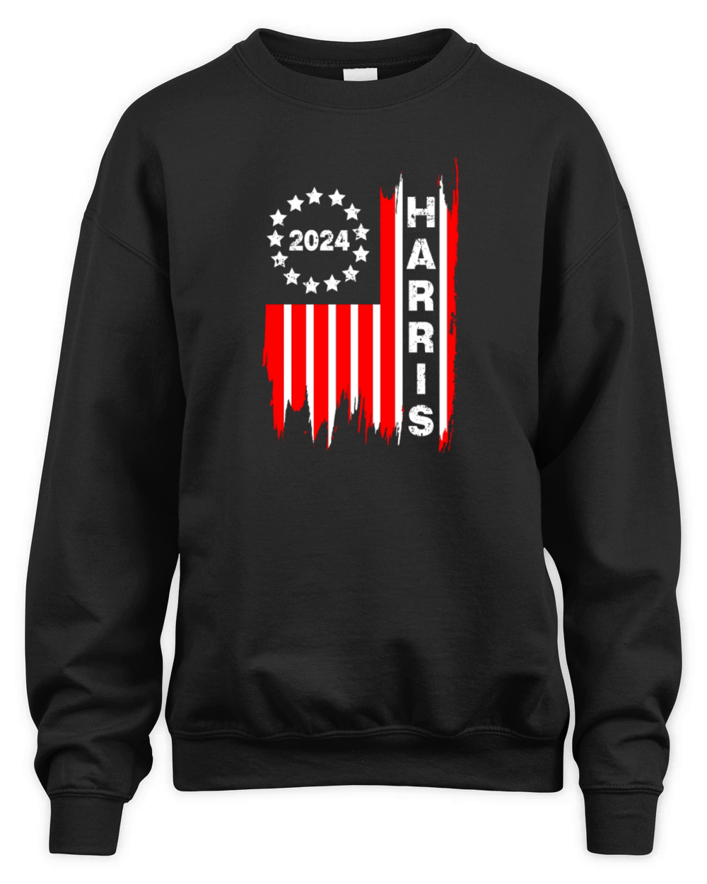 Kamala Harris 2024 PNG Vintage Us Flag Unisex Premium Crewneck Sweatshirt