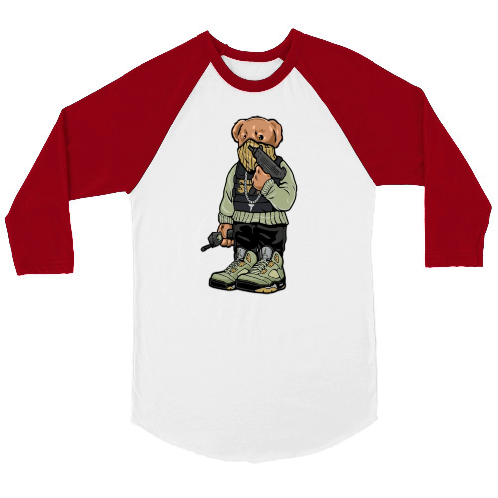 Teddy Bear Poster Unisex ¾ sleeve Raglan T-shirt