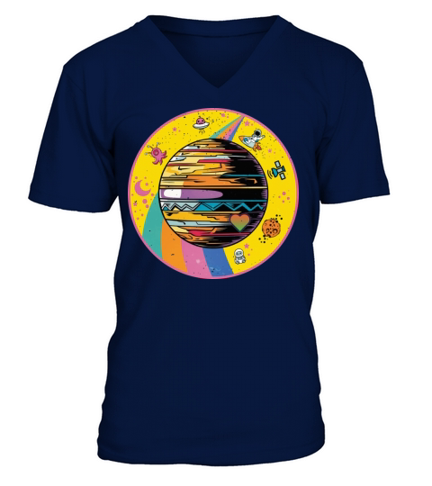 Pluto - Planet Vintage V-Neck T-shirt