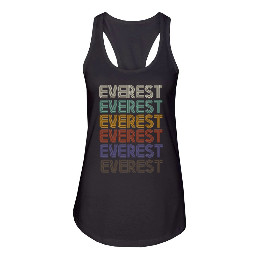 EVEREST First Name Retro Pattern Vintage Stylet Women's Racerback Tank