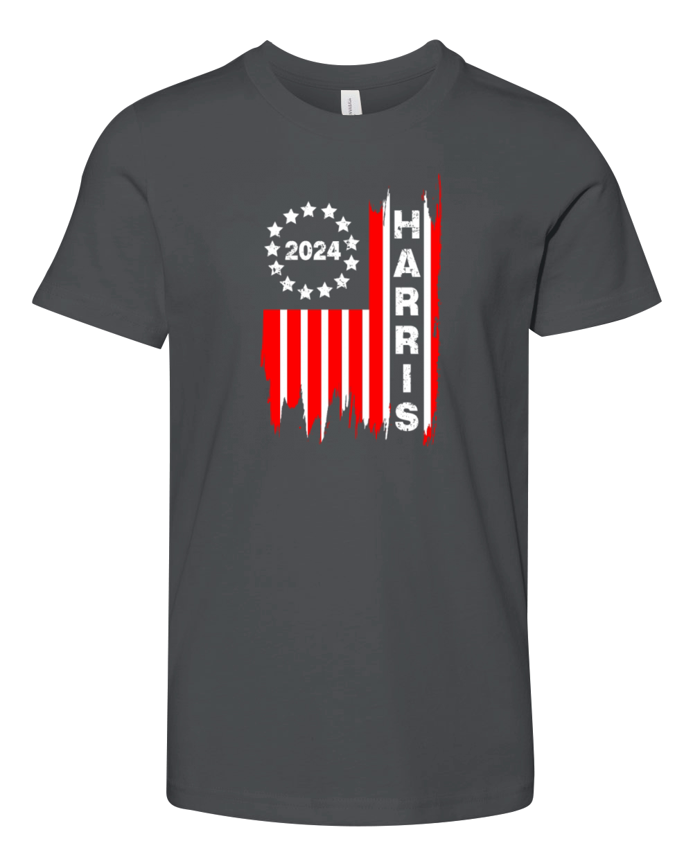 Kamala Harris 2024 PNG Vintage Us Flag Youth Unisex Jersey Tee