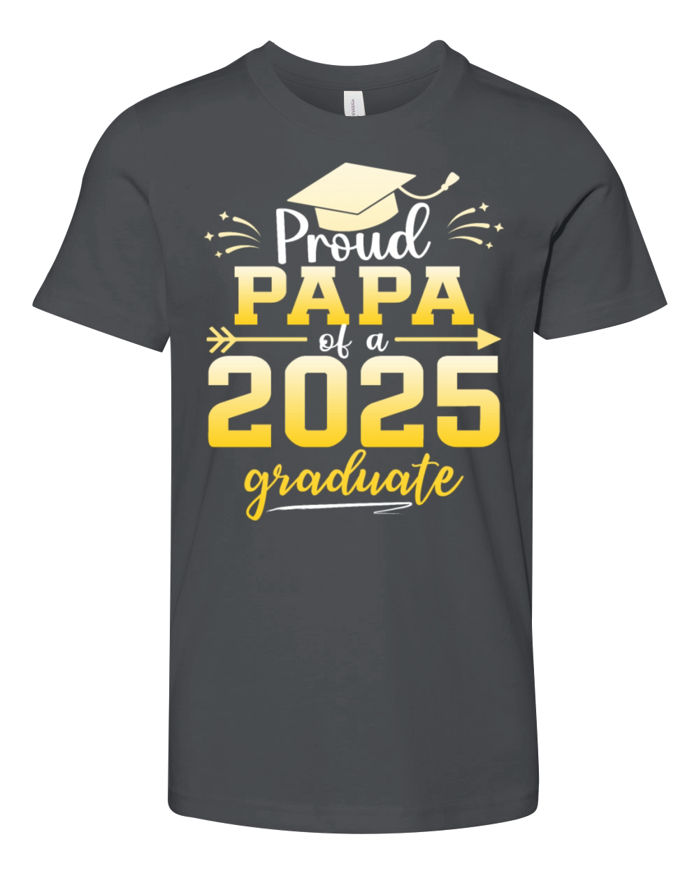 Proud Papa Of A Class Of 2025 Graduate Graduation Youth Unisex Jersey Tee