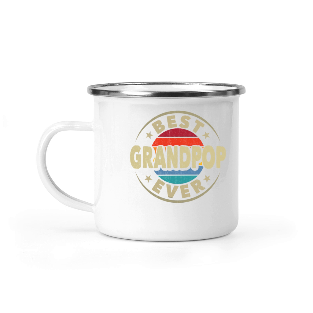 Best Grandpop Ever Vintage Grandpa Fathers Day Camping Mug