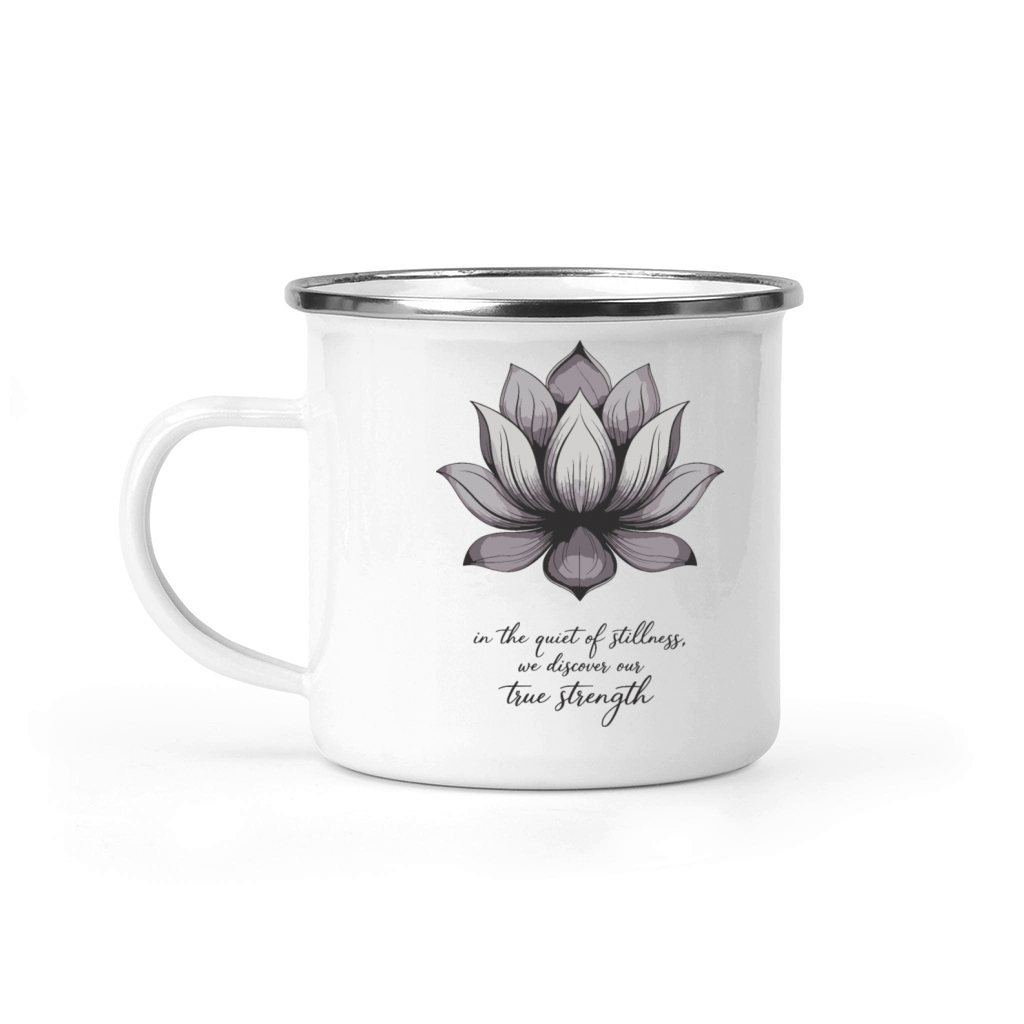 Find Strength in Stillness Camping Mug