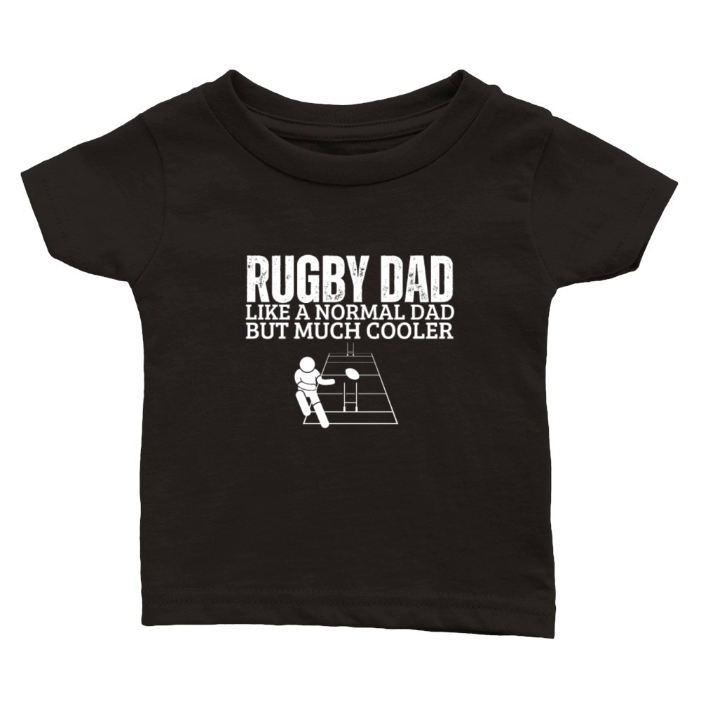 Rugby Dad Father Quote Funny Rugby Player Classic Baby Crewneck T-shirt