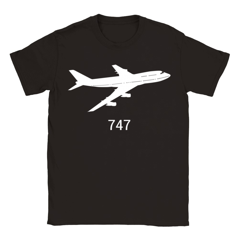 747 Airplane Classic Kids Crewneck T-shirt