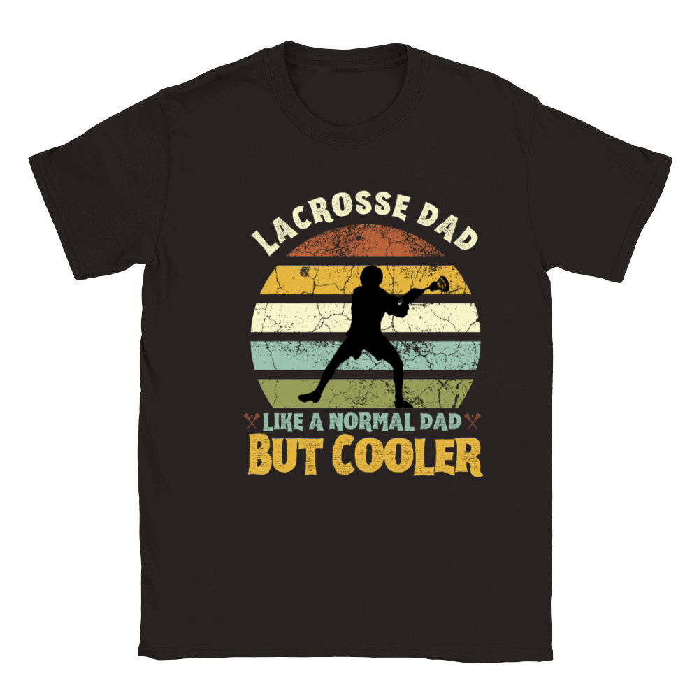 Retro Lacrosse Dad Regular Dad But Cooler Gifts Classic Kids Crewneck T-shirt