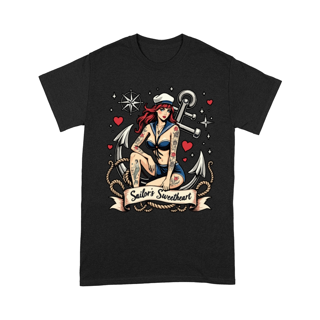 Sailors Sweetheart Pinup Nautical Comfort T-shirt