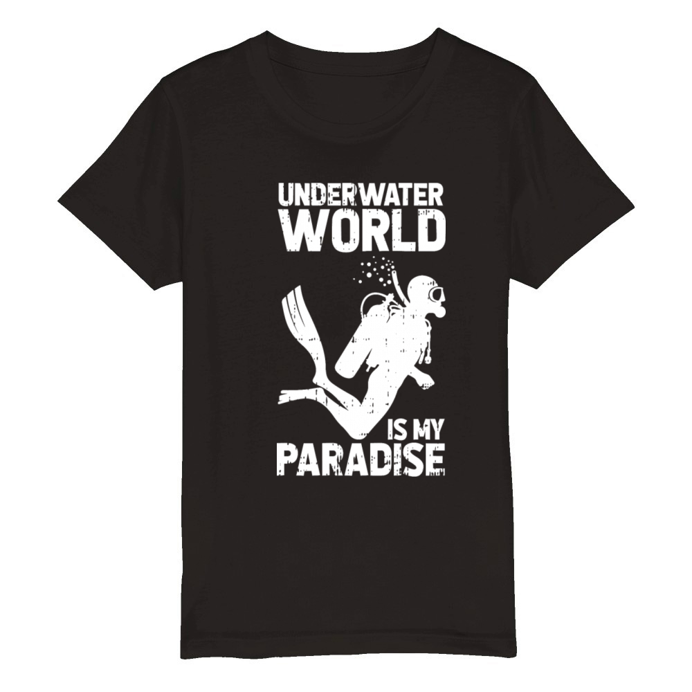 Underwater World Is My Paradise Organic Kids Crewneck T-shirt