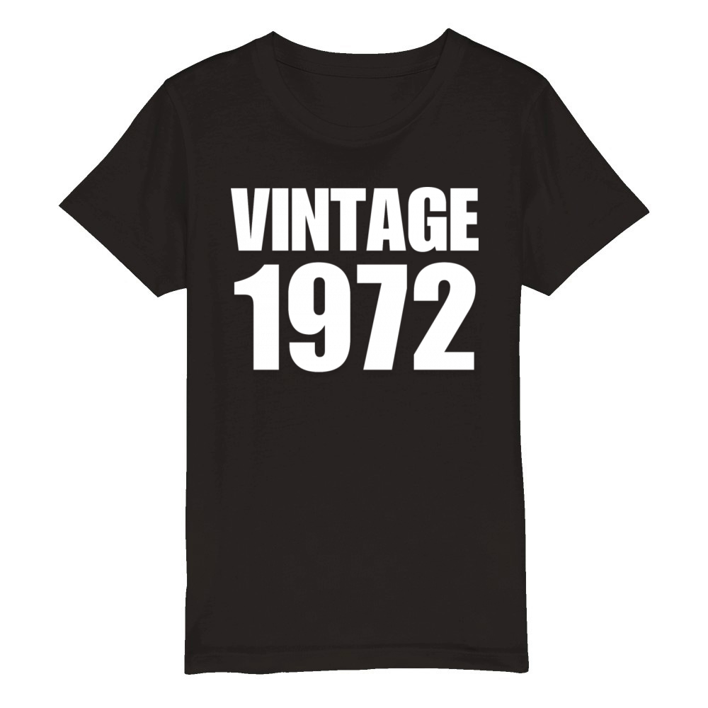 Vintage 1972 Organic Kids Crewneck T-shirt