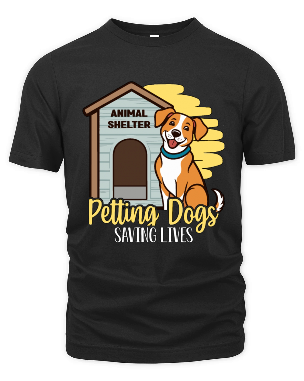 Animal Shelter Petting Dogs Saving Lives Dog Lover Organic Unisex T-shirt