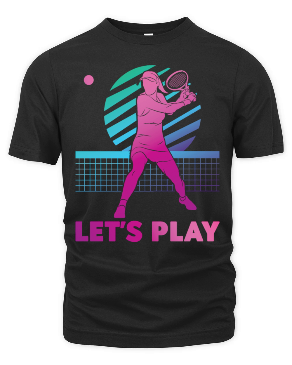 Funny Tennis Player Racket 80s 90s Organic Unisex T-shirt
