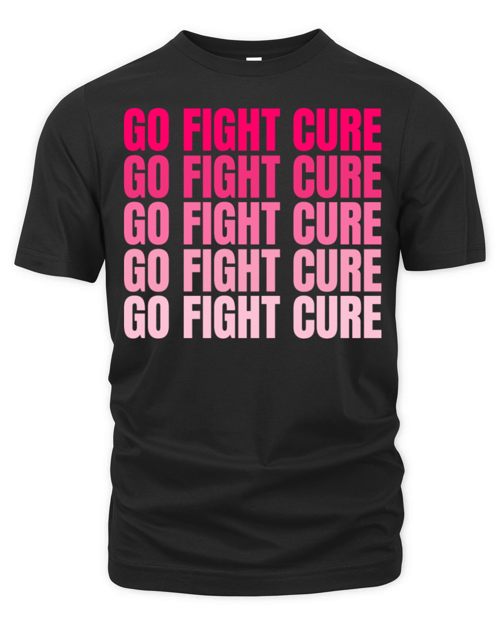Pink Go Fight Cure Breast Cancer Support Organic Unisex T-shirt