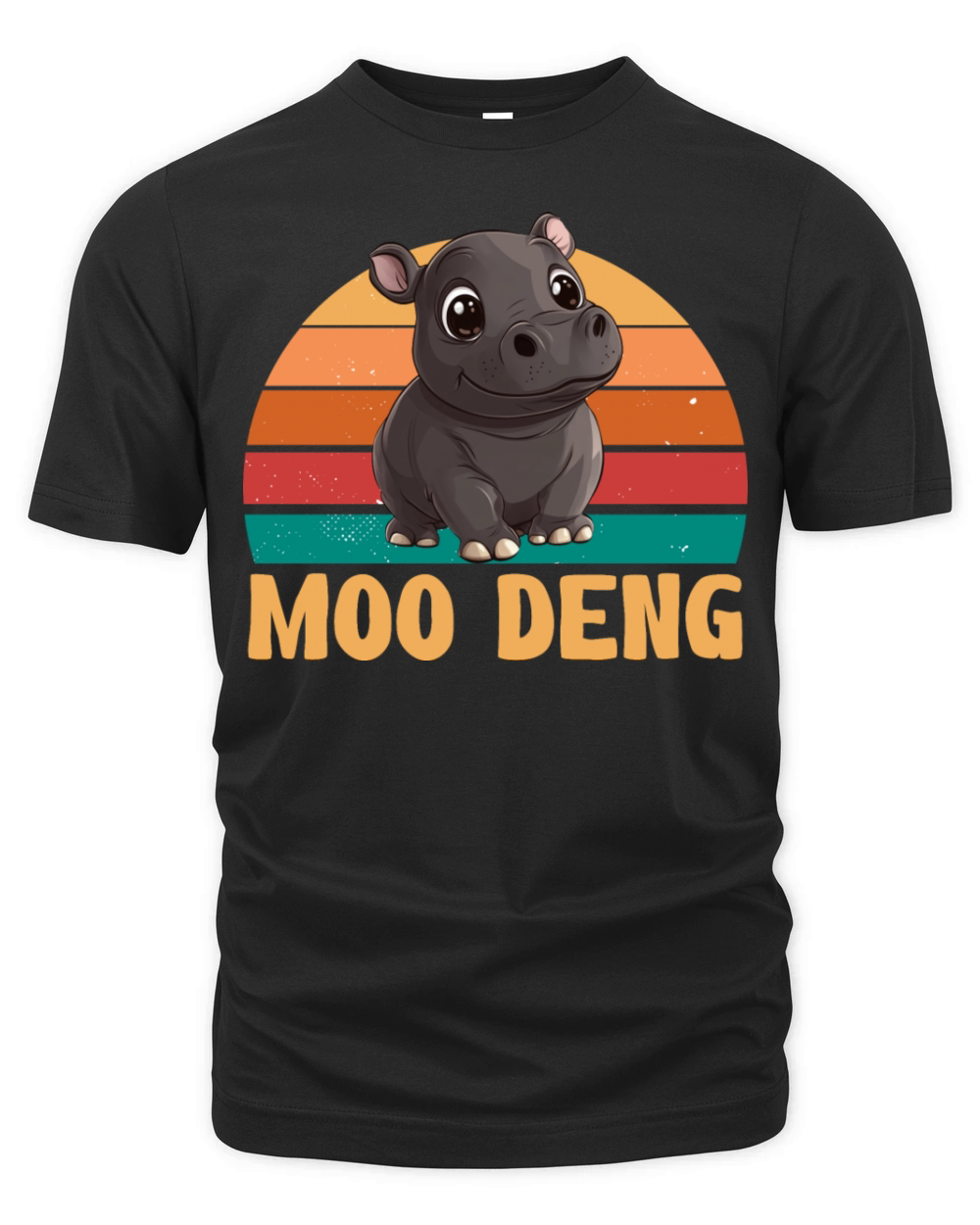 Vintage Moo Deng Baby Hippo Zoo Baby Hippo MooDeng Organic Unisex T-shirt