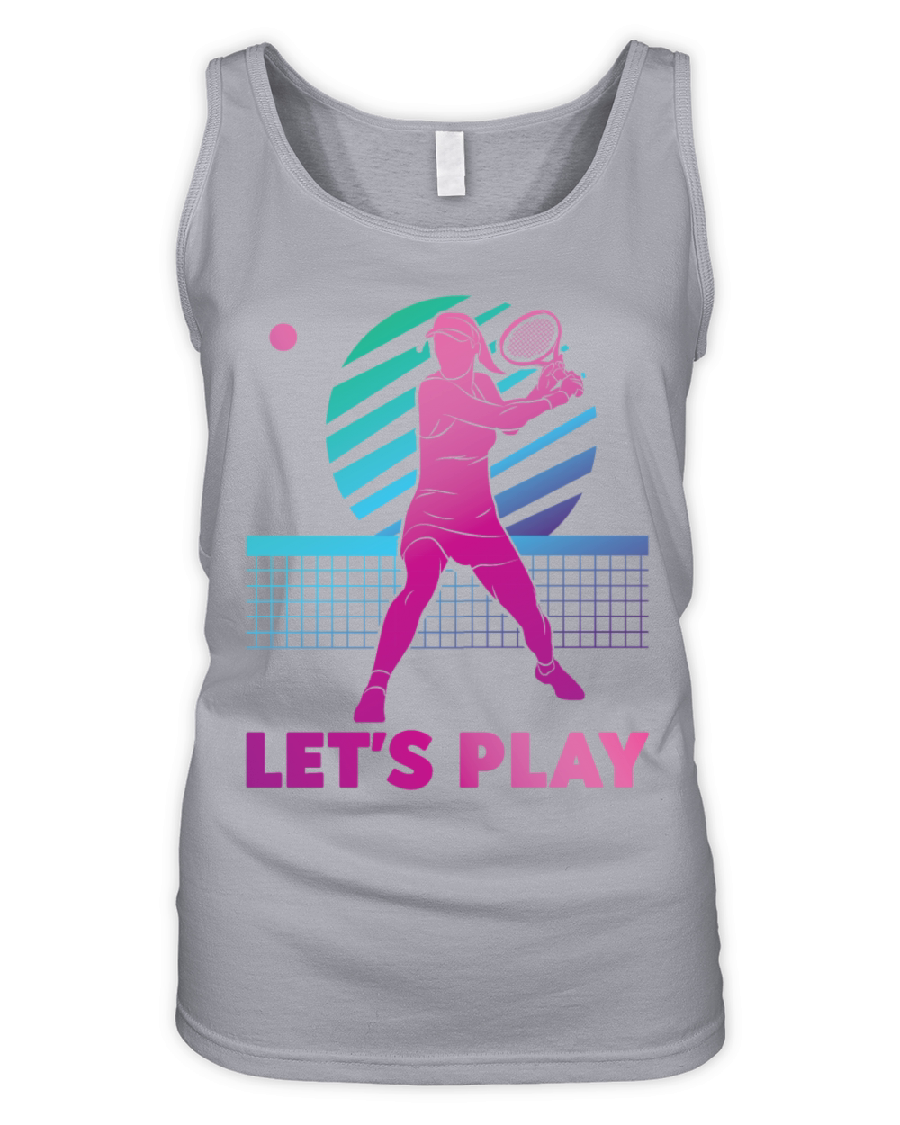 Funny Tennis Player Racket 80s 90s Organic Women's Tank Top