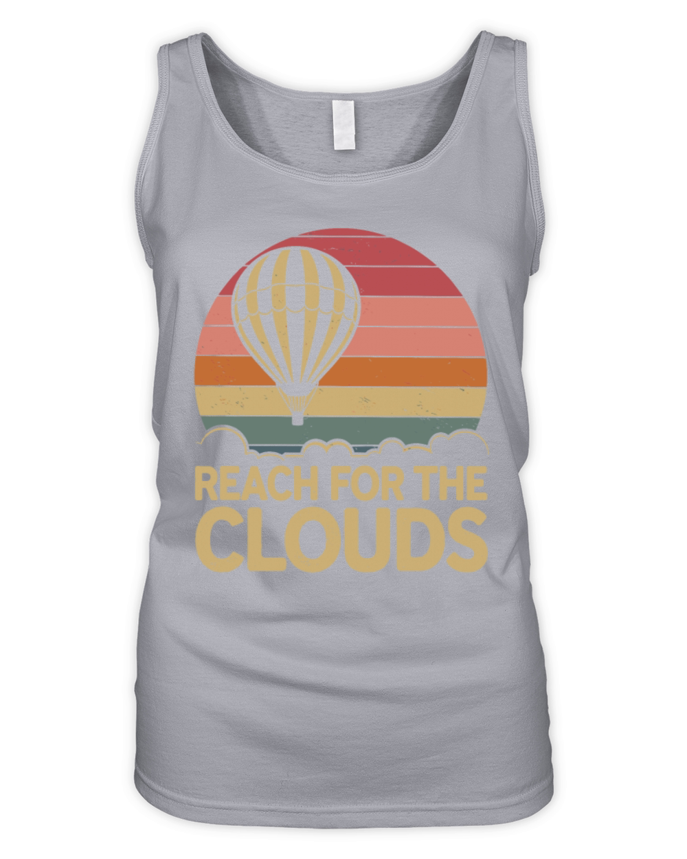 Reach For The Clouds Hot Air Balloon Inspiration Organic Women's Tank Top