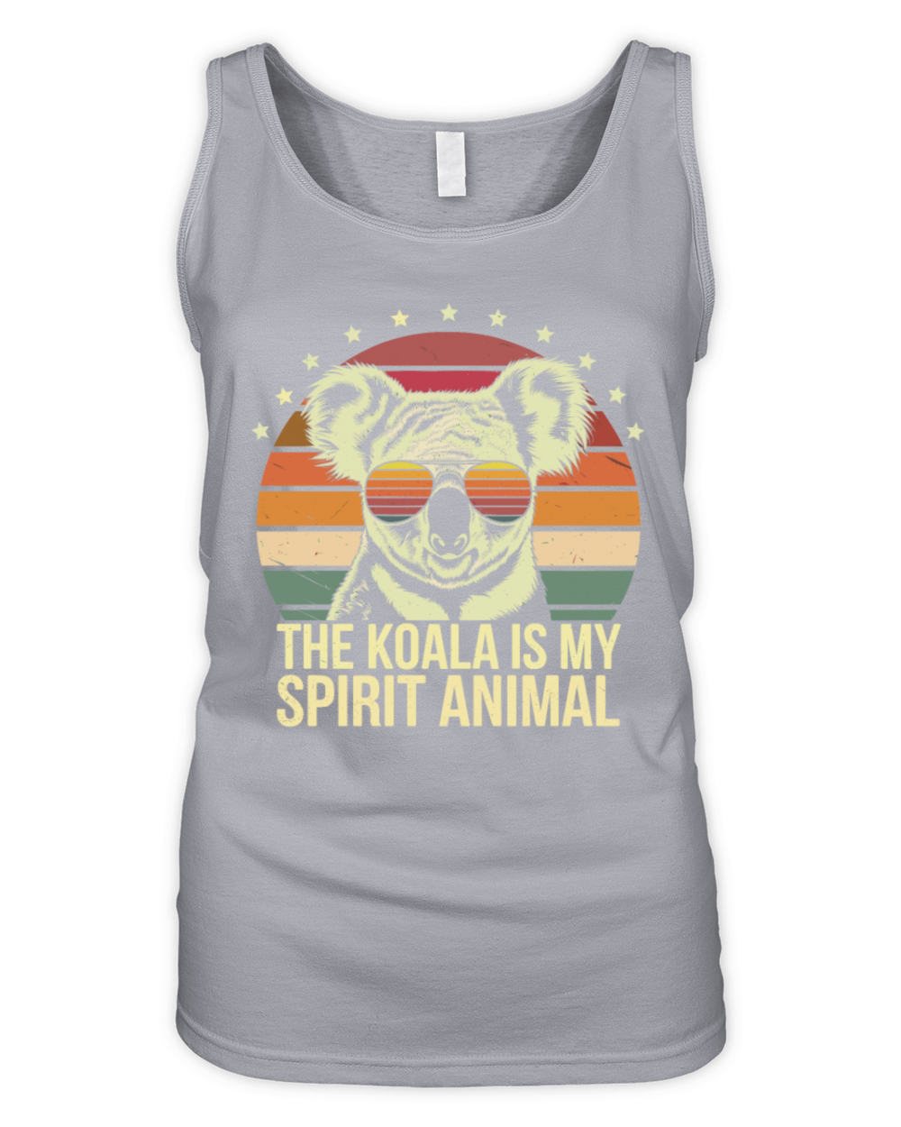 The Koala Is My Spirit Animal Retro Style Organic Women's Tank Top