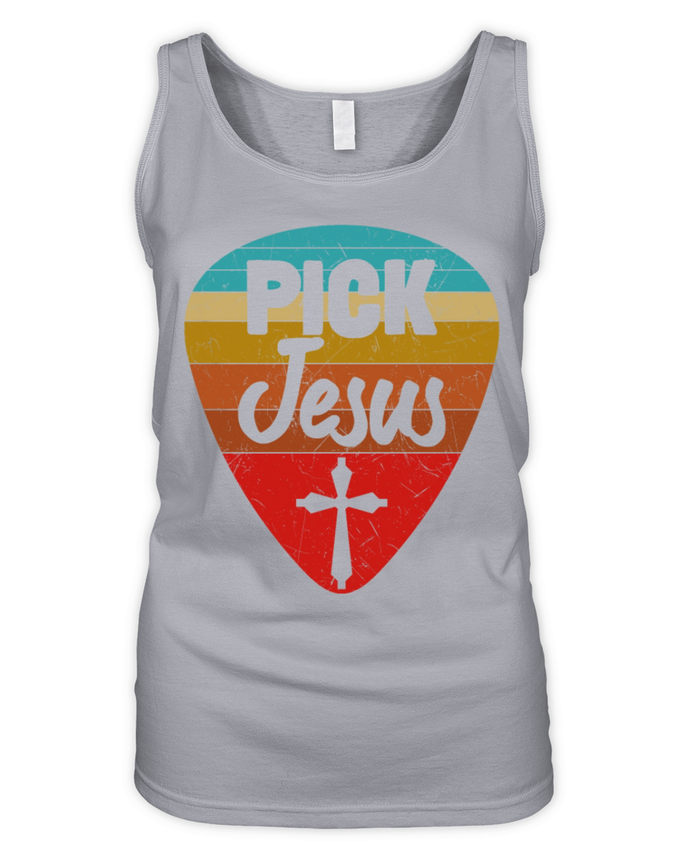 Vintage Guitarist Guitar Pick Christian Jesus Organic Women's Tank Top