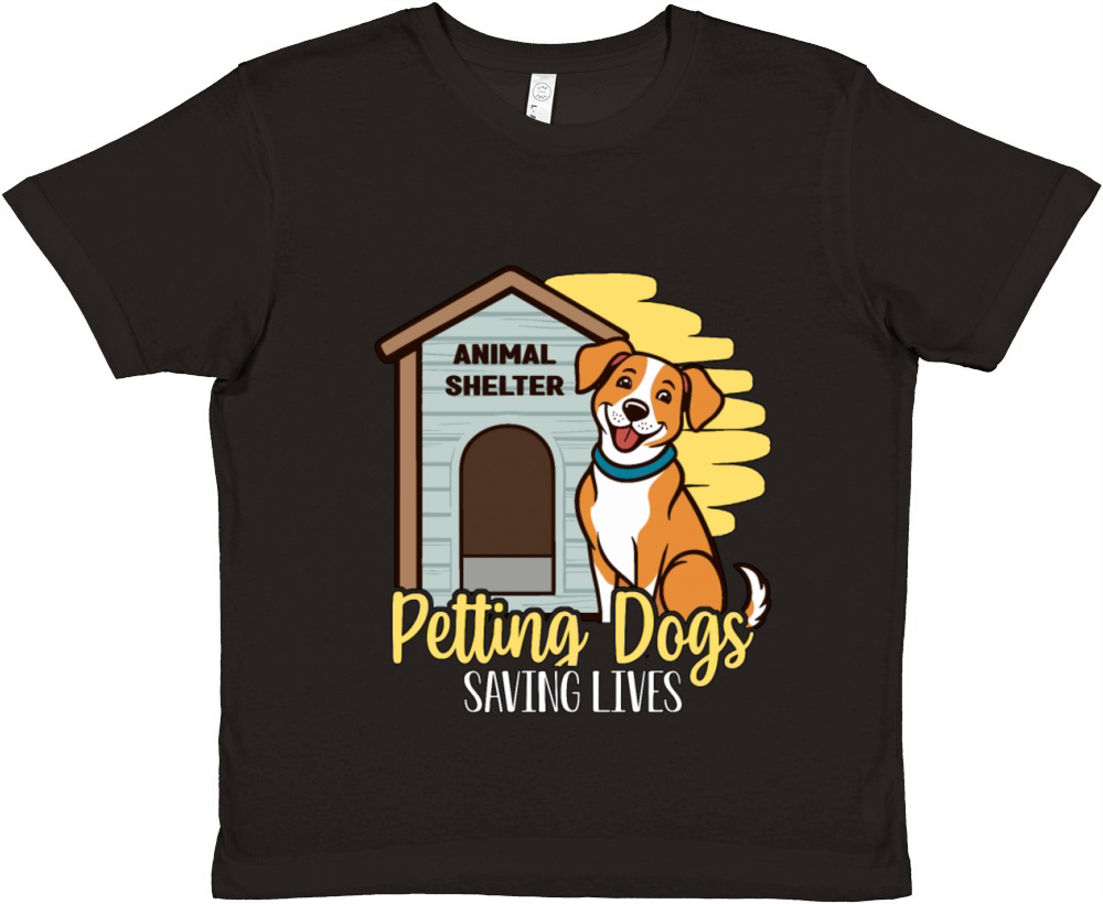 Animal Shelter Petting Dogs Saving Lives Dog Lover Premium Kids Crewneck T-shirt