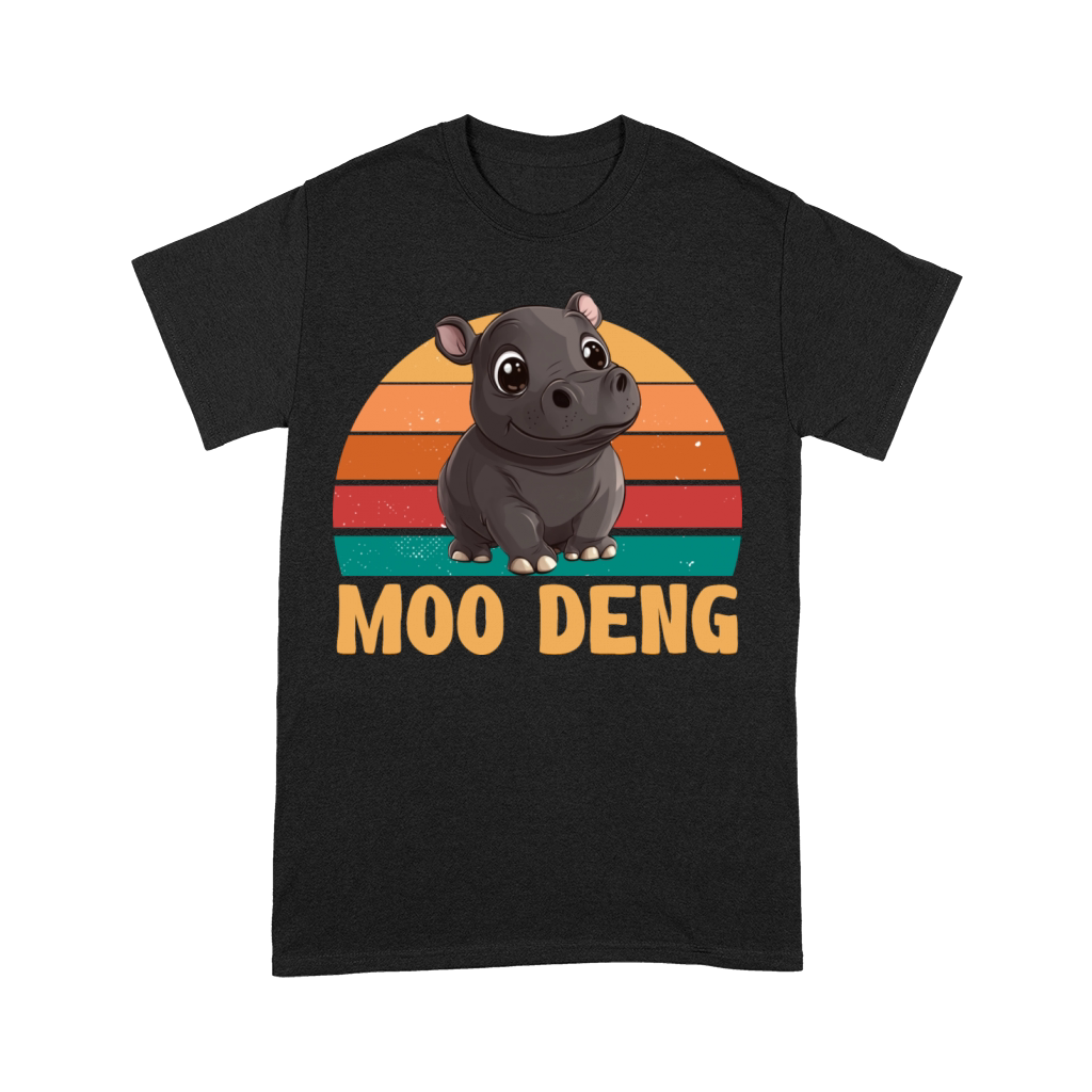 Vintage Moo Deng Baby Hippo Zoo Baby Hippo MooDeng Premium T-shirt