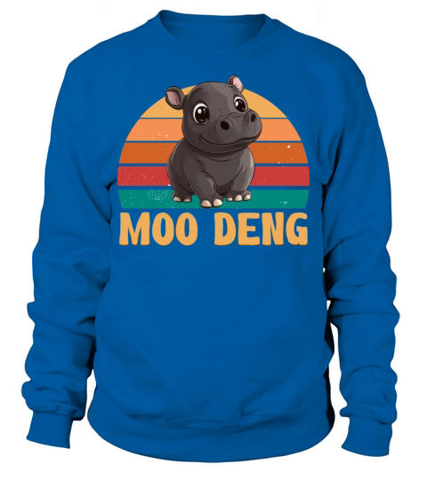 Vintage Moo Deng Baby Hippo Zoo Baby Hippo MooDeng Sweatshirt Unisex