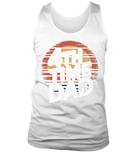 Vintage Retro Sunset 4th Fourth Time Dad est 2024 Tank Top Unisex