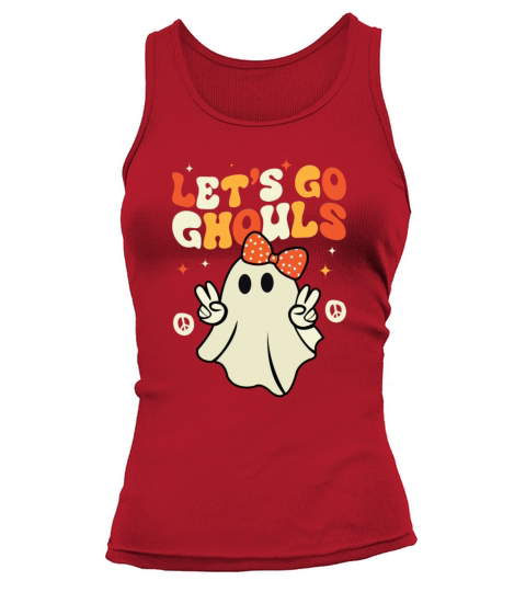 Halloween Lets Go Ghouls Ghost Retro Costume Tank top Woman
