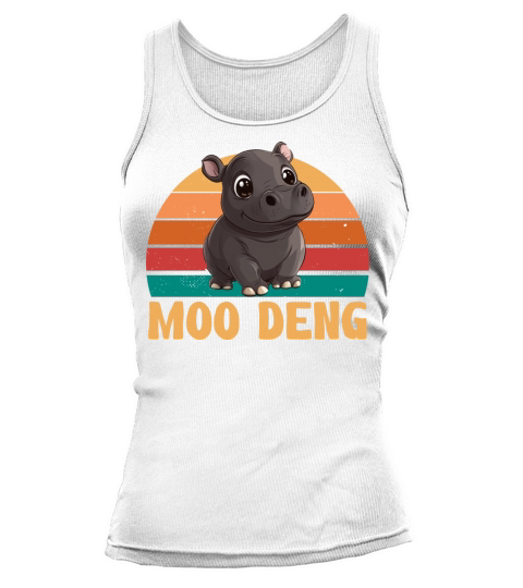 Vintage Moo Deng Baby Hippo Zoo Baby Hippo MooDeng Tank top Woman