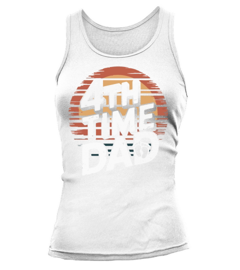 Vintage Retro Sunset 4th Fourth Time Dad est 2024 Tank top Woman