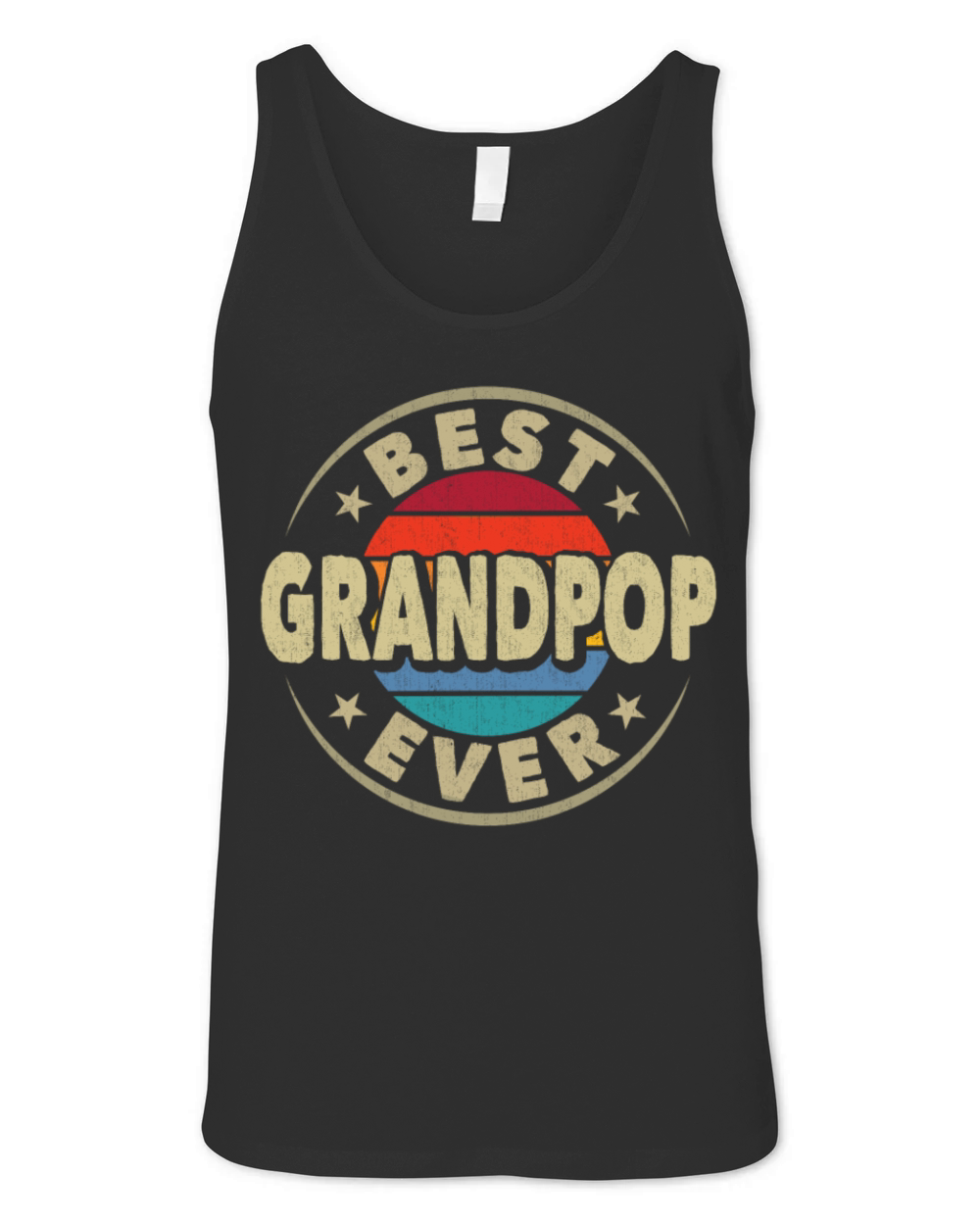 Best Grandpop Ever Vintage Grandpa Fathers Day Unisex Jersey Tank