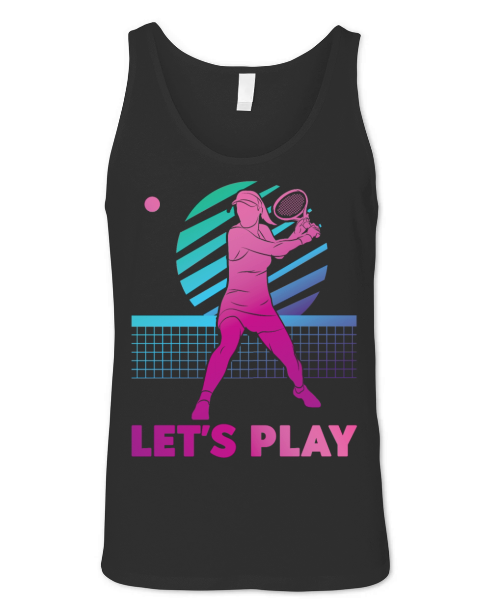 Funny Tennis Player Racket 80s 90s Unisex Jersey Tank