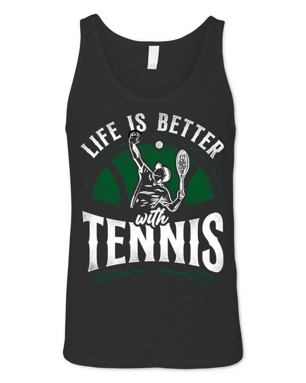 Funny Tennis Player Racket Life Is Unisex Jersey Tank